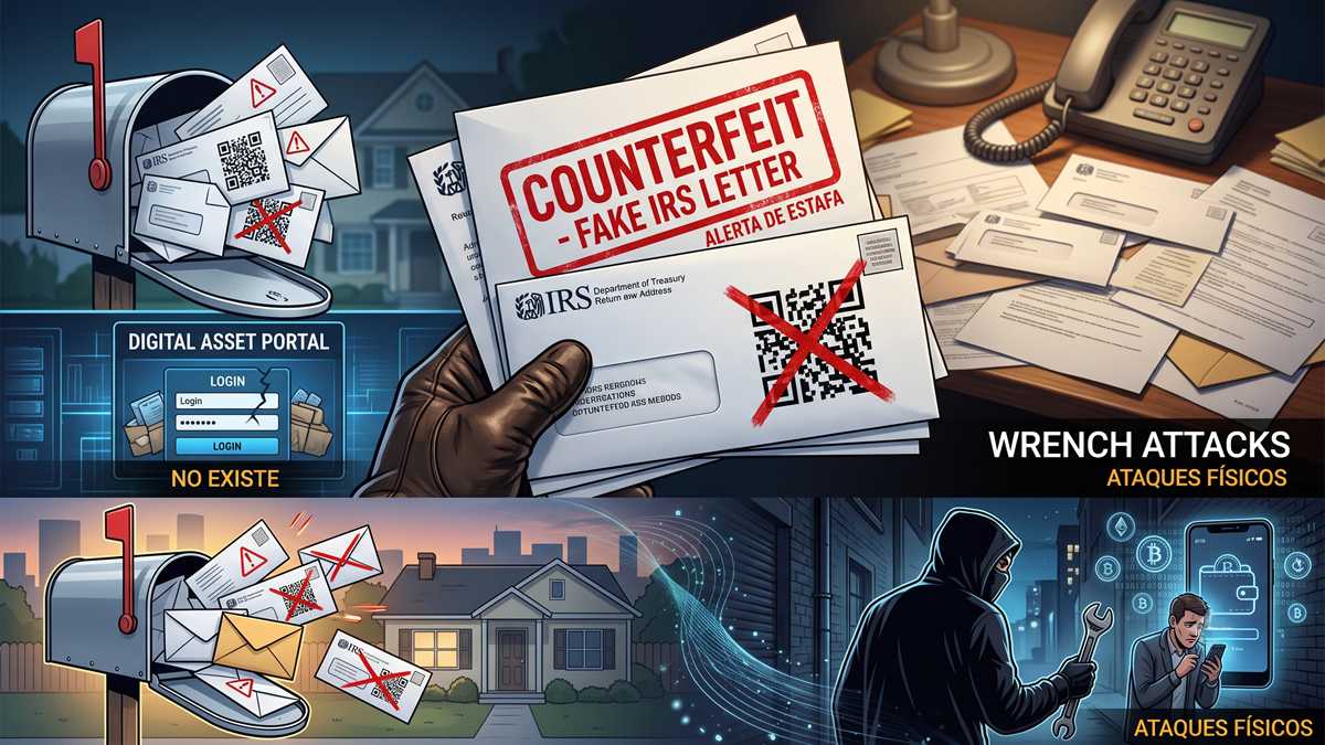 estafas cripto-cartas falsas del IRS