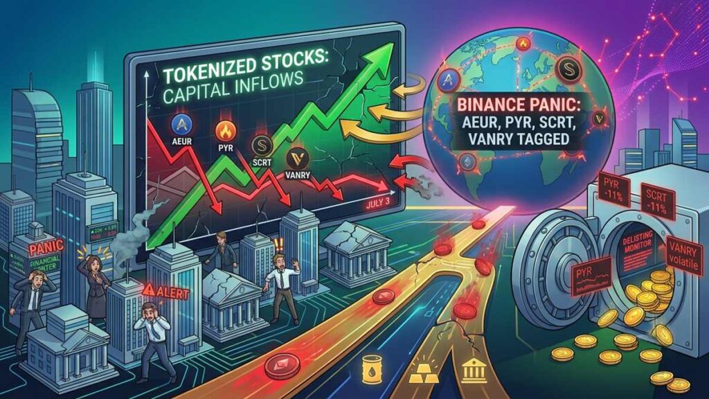 Binance añade AEUR, PYR, SCRT y VANRY a su lista de monitoreo este 3 de julio