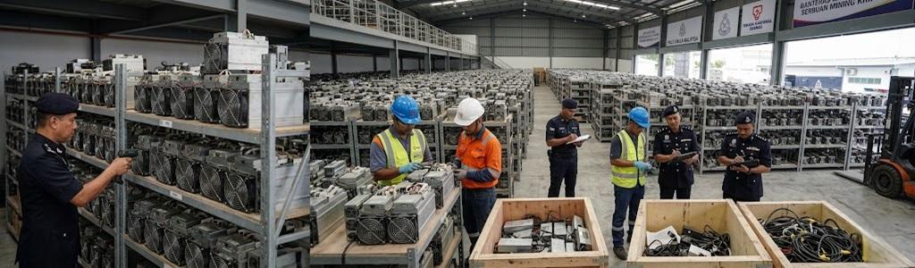 Autoridades de Malasia incautaron 75,578 equipos de minería de criptomonedas