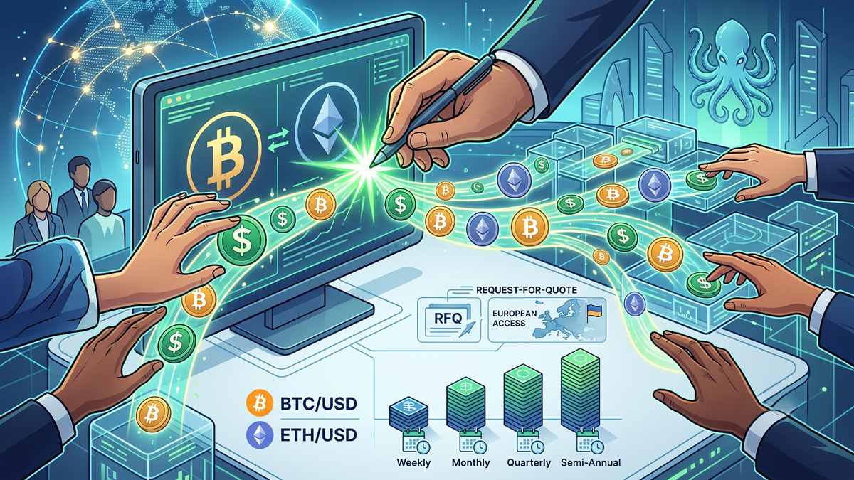 Kraken lanza nuevos contratos de opciones cripto sobre Bitcoin y Ether liquidados en USD
