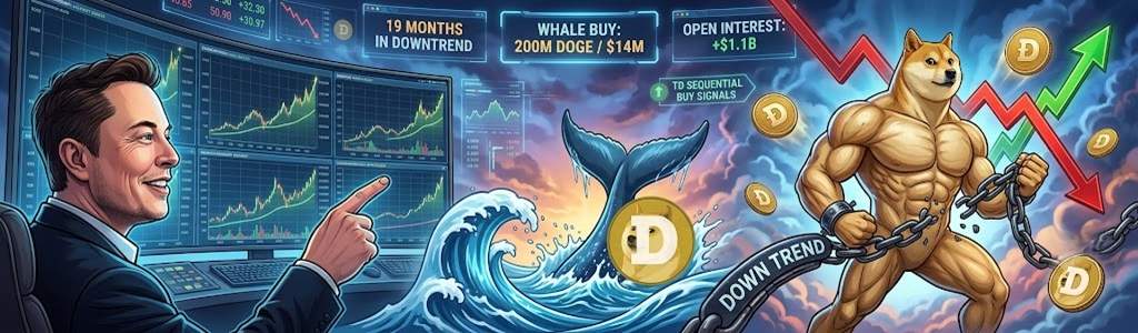 El precio de Dogecoin acaricia los $0.073 dólares tras registrar compras masivas por parte de grandes ballenas 