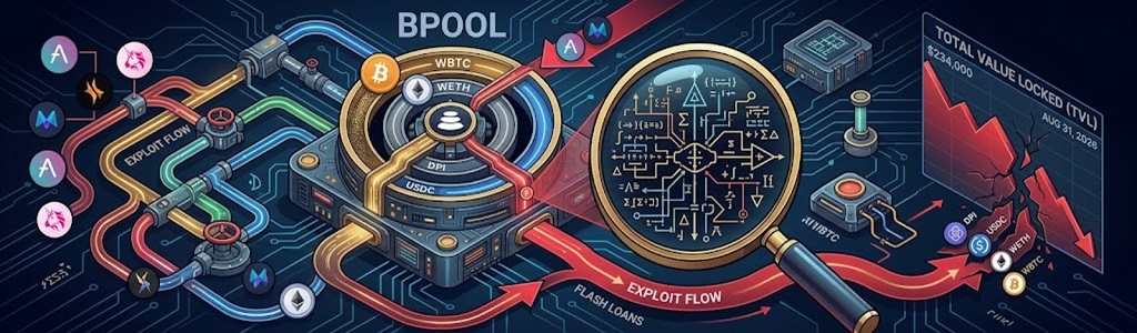 Un pool de Balancer V1 registró pérdidas por 234.000 dólares el 31 de agosto de 2026