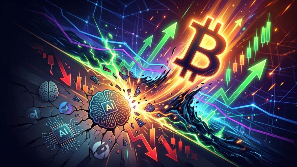 Bitcoin sube, la IA baja