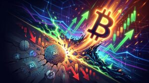 Bitcoin sube, la IA baja