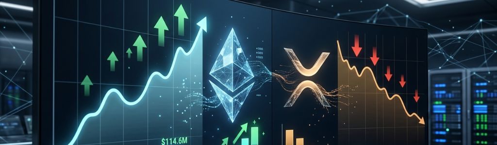 Los ETF de Ethereum Vuelven a Ganar Mientras los ETF de XRP Ceden