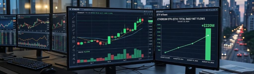 La racha de cuatro días de Ethereum señala una renovada demanda institucional ETF de Bitcoin