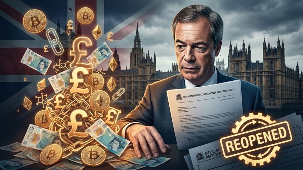 Reino Unido Reabre Investigación Sobre Nigel Farage Por Millones En Regalos Vinculados A Criptomonedas 