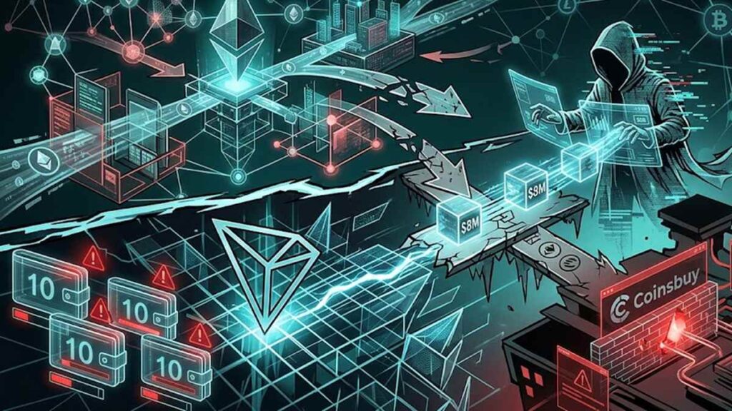 Robo De $8M En Un Exchange Cripto Se Extiende Entre Ethereum Y Tron Mientras Los Hackers Mueven Los Fondos Robados