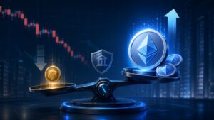 Intesa Sanpaolo reduce 94% su posición en IBIT, triplica ETHB y reajusta su exposición cripto durante un trimestre de fuertes caídas.