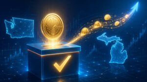 Candidatos apoyados por el sector cripto ganaron primarias en Michigan y Washington tras más de $1.3M en gasto político.