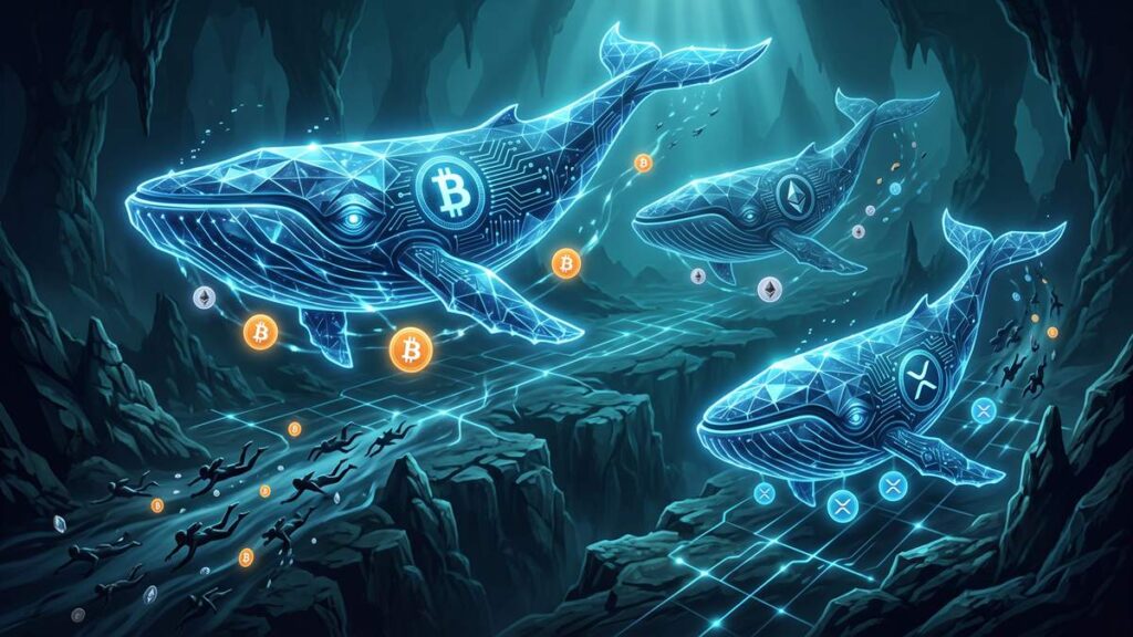 ballenas impulsan Bitcoin, Ethereum y XRP