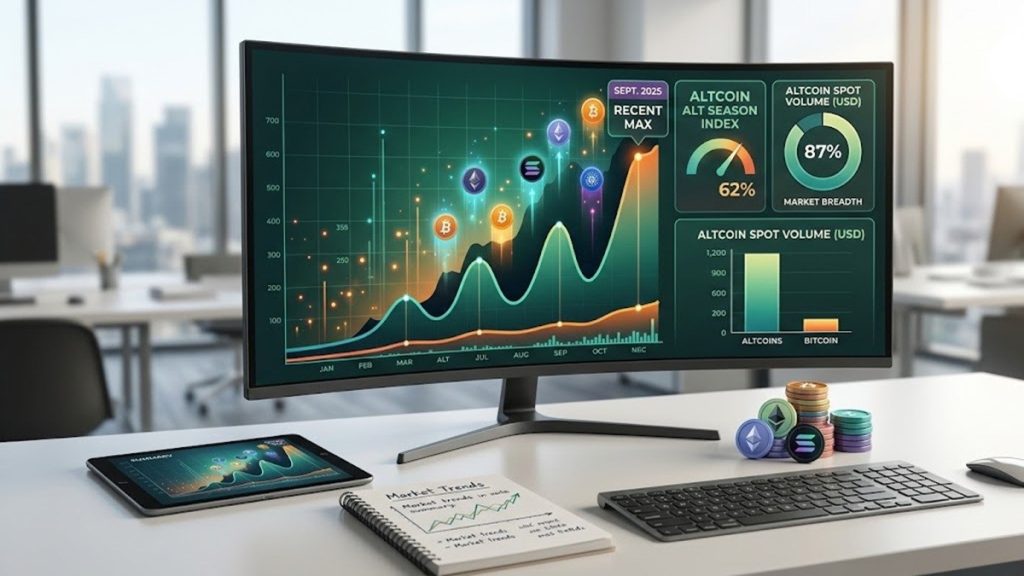 Volumen Spot de Altcoins Alcanza su Nivel Más Alto Desde Septiembre de 2025, Casi 4 Veces el de Bitcoin