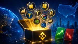 Binance lanza opciones con liquidación física sobre más de 1,000 acciones y ETF de EE.UU. para usuarios elegibles fuera del país.