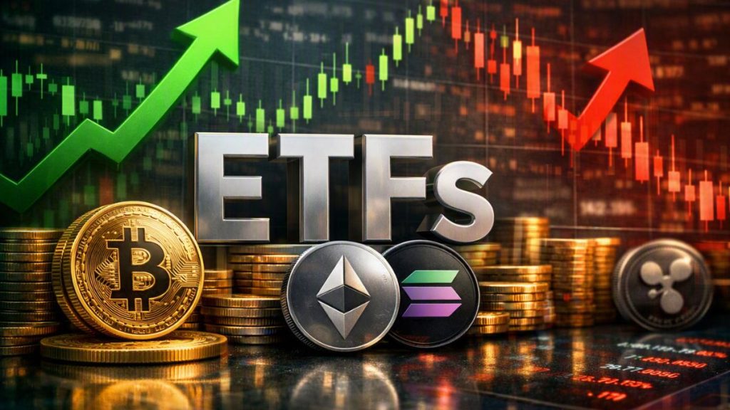 Los ETF de Bitcoin registran $101.2M en entradas; Ethereum y Solana enfrentan salidas