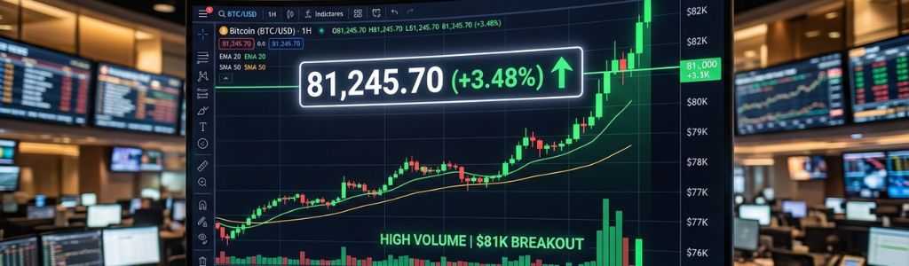 Bitcoin supera los $81K mientras se cierran posiciones en corto