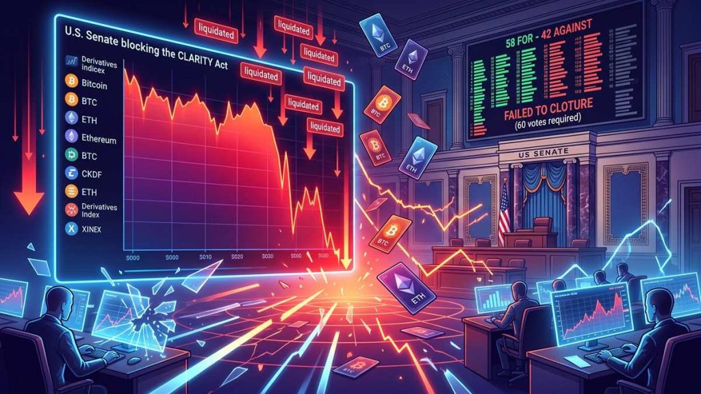 El Senado frena la Ley CLARITY y provoca la liquidación de $300 millones en longs