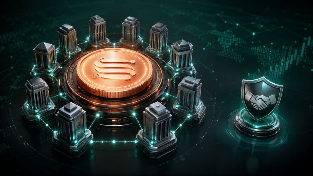 Veintiuna grandes instituciones financieras planean crear un nuevo emisor de stablecoins, comenzando con un token vinculado al dólar en 2027.