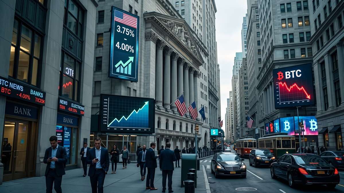 La Fed eleva las tasas 25 puntos básicos hasta el rango de 3,75% a 4,00%, mientras Bitcoin repunta hacia los $76.000