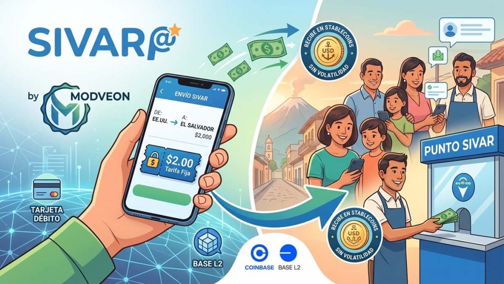 Modveon y Coinbase - El Salvador-