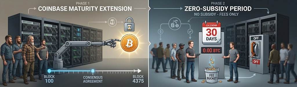 Luke Dashjr propone eliminar temporalmente el subsidio por bloque de Bitcoin durante unos 30 días, dejando a los mineros dependiendo de las comisiones por transacción.