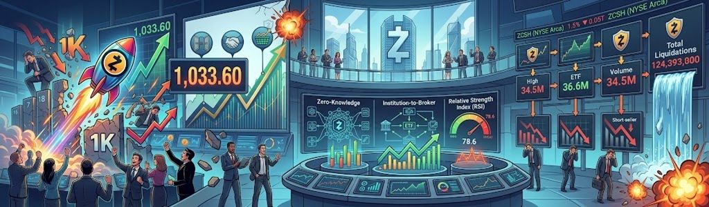 Zcash ha subido hasta $1.033,60, extendiendo un fuerte rally que llevó a ZEC a niveles no vistos en casi una década.