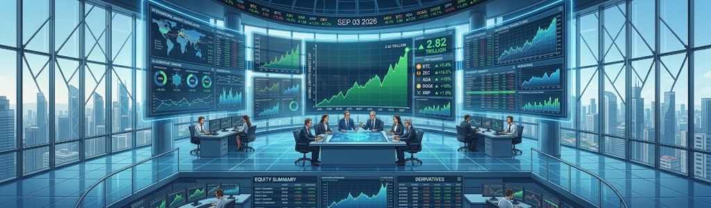 La capitalización del sector cripto alcanzó 2,82 billones de dólares el 3 de septiembre