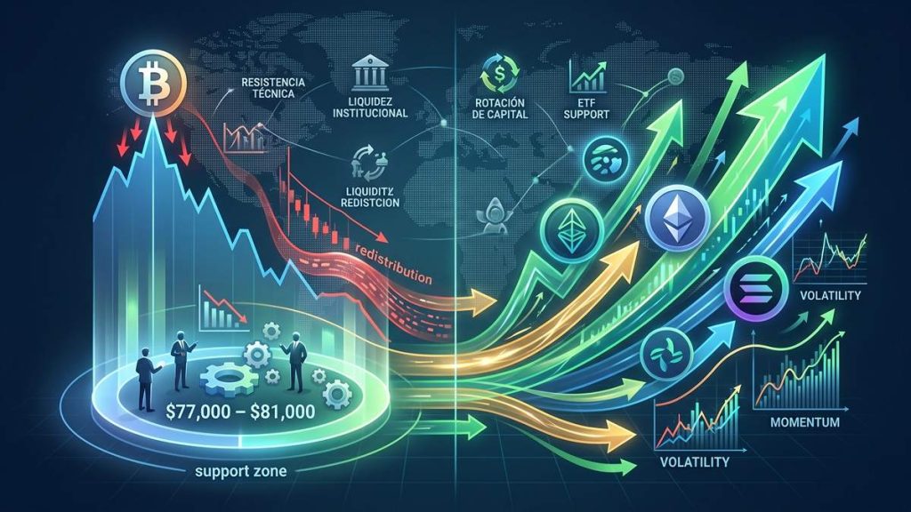 Bitfinex sitúa el rango de $77K–$81K como zona clave para Bitcoin