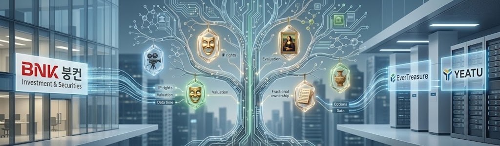 BNK Investment y la fintech EverTreasure sellan una alianza en Corea del Sur para estructurar valores tokenizados