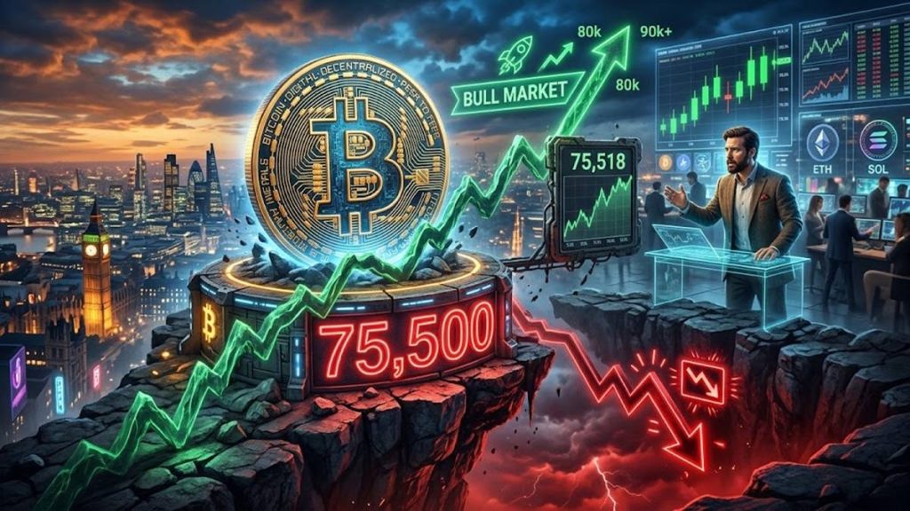 Bitcoin Debe Mantenerse Por Encima De $75,500 Para Preservar El Mercado Alcista, Advierte Un Analista