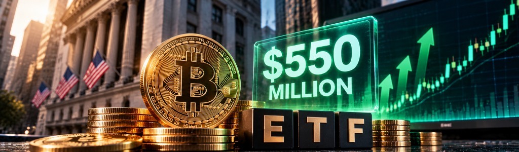 Los ETF de Bitcoin sumaron $549,76 millones