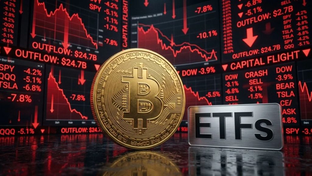 Los ETF de Bitcoin pierden $485M en su mayor salida diaria desde junio