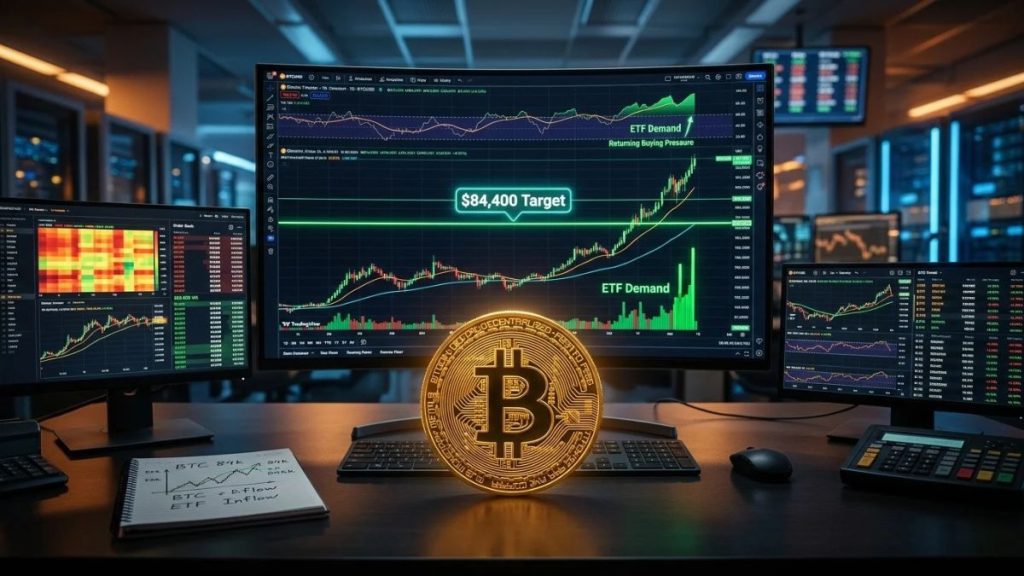 Bitfinex apunta a un objetivo de $84.400 para Bitcoin respaldado por el regreso de la demanda en los ETF