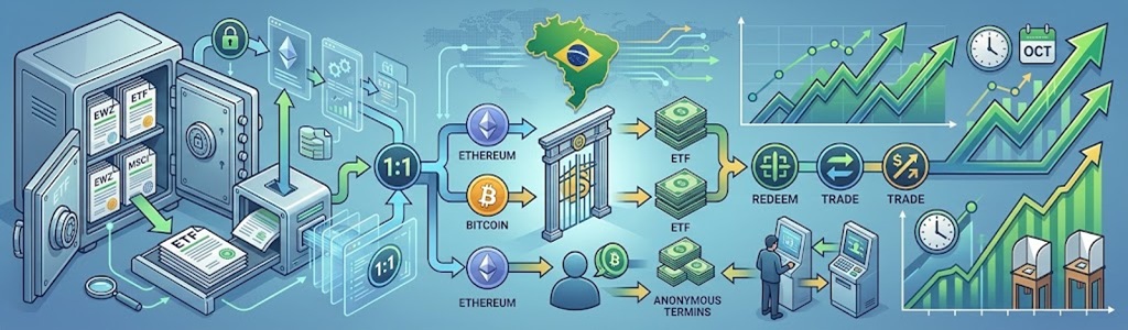 Backpack Securities lanzó una versión tokenizada del iShares MSCI Brazil ETF (EWZ) en Solana, canjeable 1:1 por acciones tradicionales del ETF.