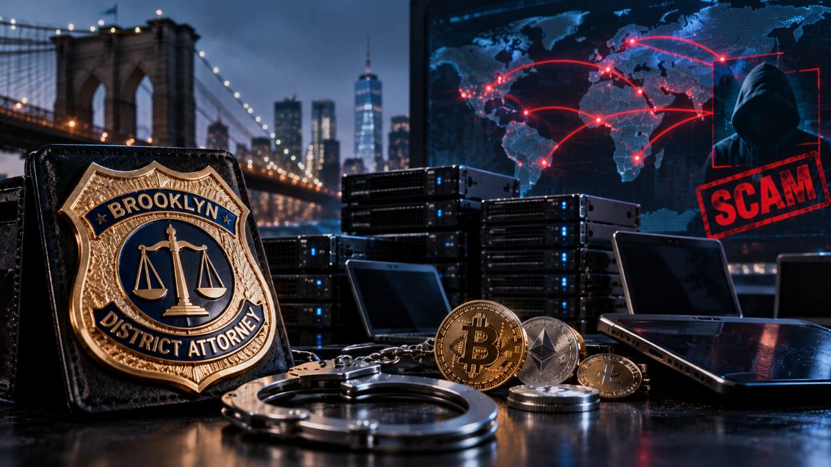 Fiscales de Brooklyn desmantelan 112 servidores y 241 dominios vinculados a una estafa cripto internacional que robó decenas de millones.
