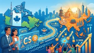 Canadá lidera el G7 en criptomonedas P2P mientras las remesas a Asia se disparan un 141%