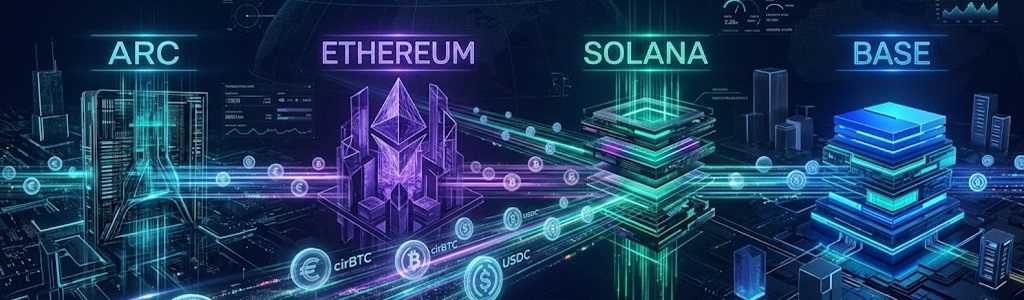 Circle Gateway incorporó soporte para cirBTC y EURC en seis redes blockchain,