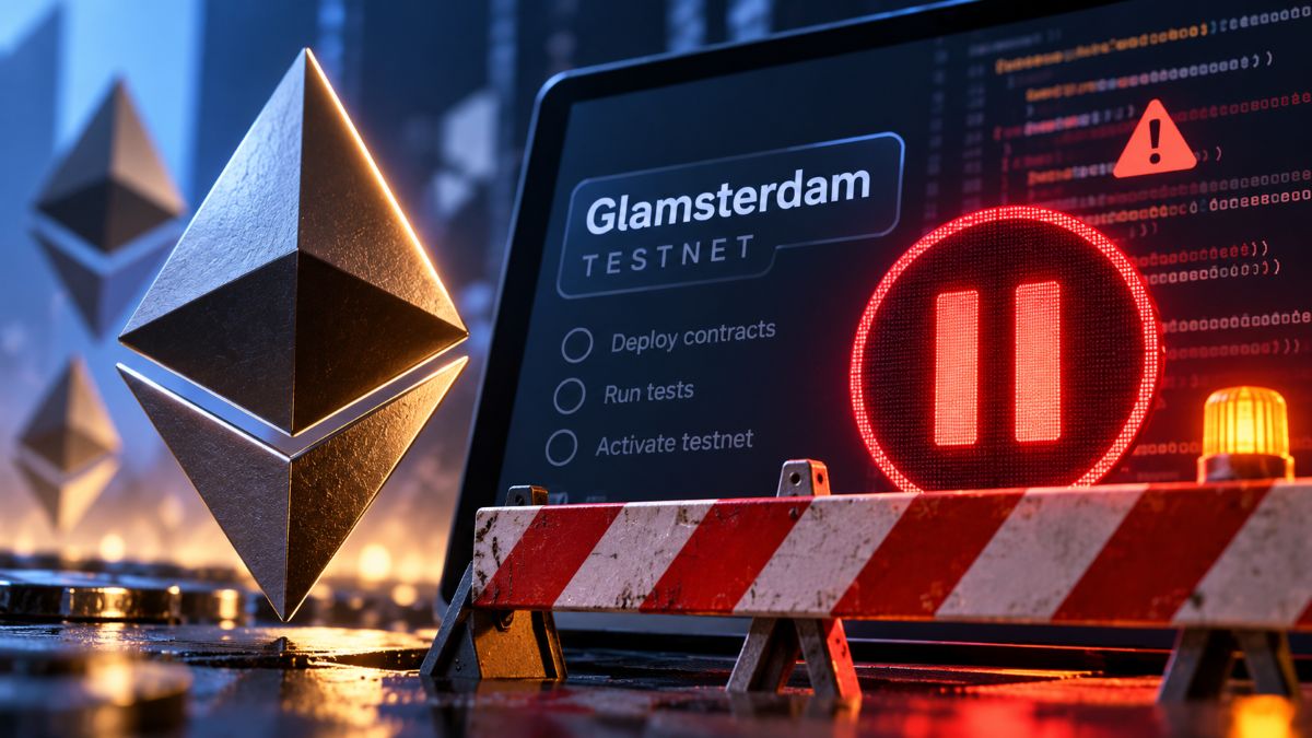 Ethereum aplaza Glamsterdam en Hoodi tras advertencias sobre EIP-8037 y smart contracts, dejando la testnet sin nueva fecha de activación.