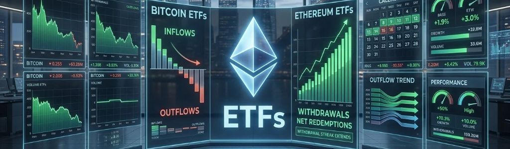 Los ETF de Ethereum extienden su racha de retiros