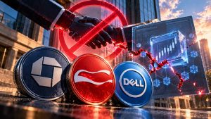 JPMorgan, Coca-Cola y Dell se suman a las objeciones contra acciones tokenizadas en OKXICE, donde casi la mitad del roster original optó por excluirse.