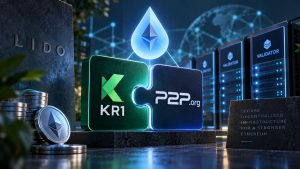 KR1 lanza validadores de Ethereum mediante un stVault de Lido V3 operado por P2P.org, con el objetivo de alcanzar hasta 6,000 ETH en staking.