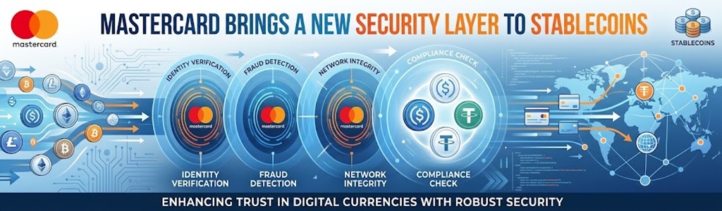Mastercard ha presentado Stablecoin Security, un servicio de inteligencia de riesgos que analiza pagos para detectar fraudes, estafas, exposición a sanciones y otros indicadores de delitos financieros antes de que los fondos se transfieran onchain.