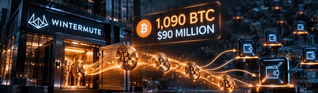 Tres nuevas wallets recibieron 1.089,77 BTC desde Wintermute