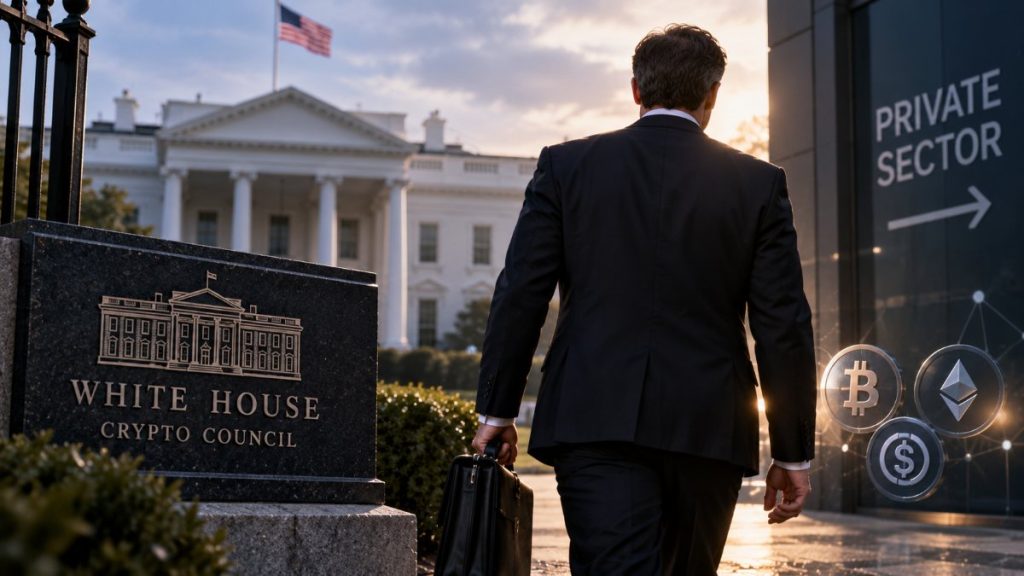 Patrick Witt deja el Consejo Cripto de la Casa Blanca por el sector privado mientras la CLARITY Act sigue pendiente tras el revés procedimental en el Senado.