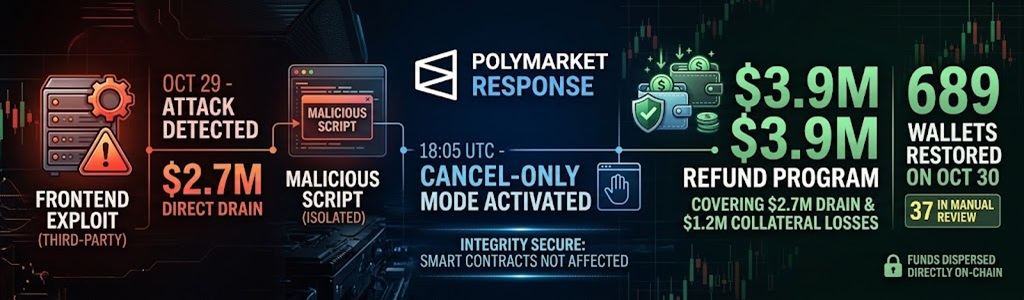 Polymarket reembolsará $3,9 millones