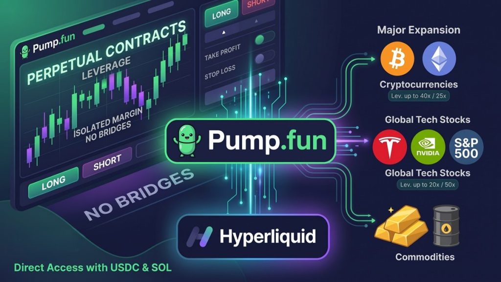 Pump.fun integró el motor de Hyperliquid para habilitar contratos perpetuos en más de 300 mercados