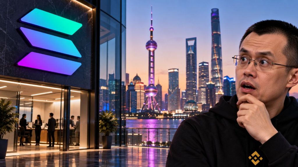 Solana abre una oficina en Shanghái, un movimiento inusual entre grandes ecosistemas blockchain que sorprende a CZ mientras China mantiene restricciones cripto.