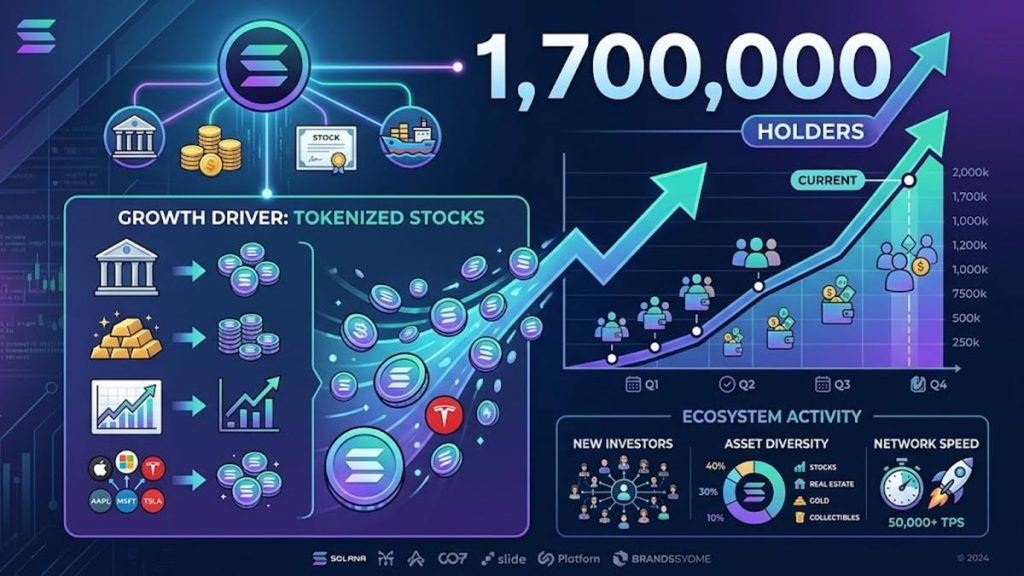 Los Holders de RWA Tokenizados en Solana Se Disparan a 1,7 Millones Impulsados por las Acciones Tokenizadas