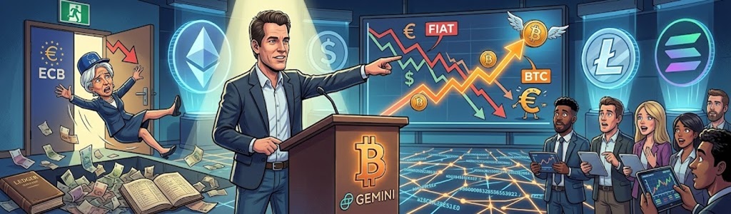 Tyler Winklevoss criticó a Christine Lagarde tras el anuncio de su salida del Banco Central Europeo (BCE) el 7 de febrero de 2027, antes de que finalice su mandato.