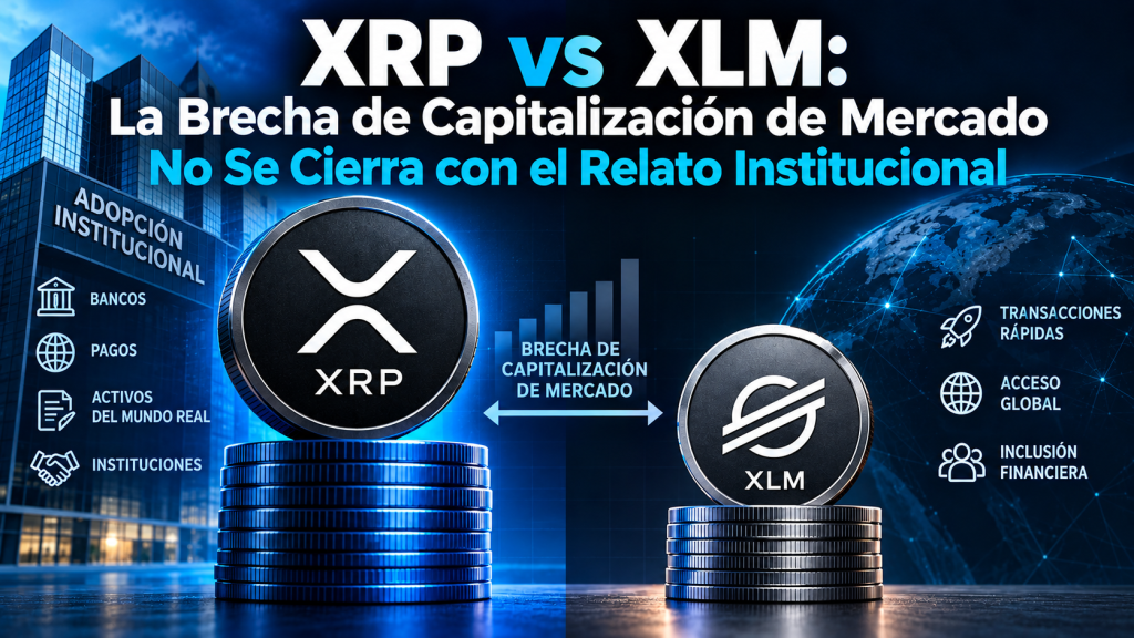 XRP frente a XLM: La brecha de capitalización no se cierra con narrativa institucional