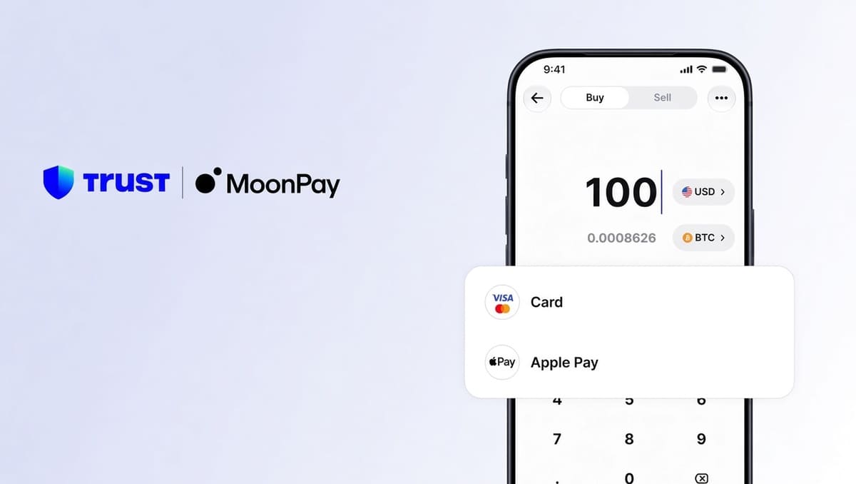 Trust Wallet Integra MoonPay Headless para Compras más Rápidas con Tarjeta y Apple Pay